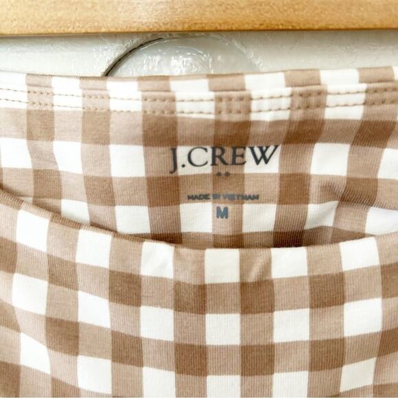 NWT J. Crew Factory Brown White Printed Cropped Everyday Leggings Size M - Picture 4 of 9